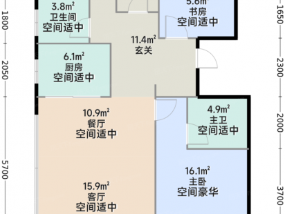 城发湖畔瑞城E1 户型图