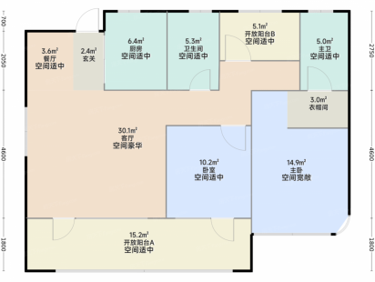城发湖畔瑞城E2 户型图